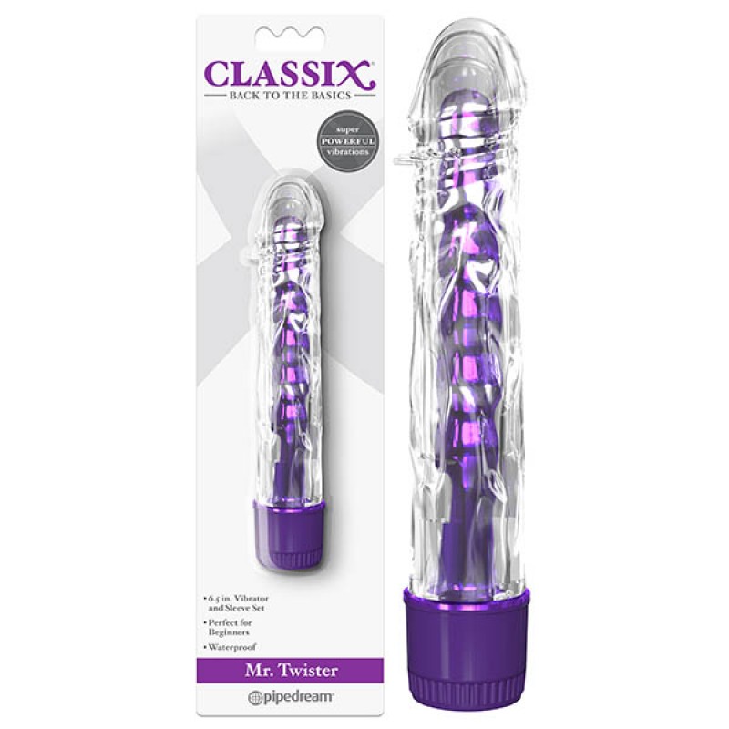 Classix Mr. Twister Metallic Vibe With TPE Sleeve - Purple